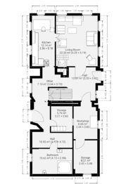 Půdorys - přízemí - Prodej chaty / chalupy 244 m², Česká Kamenice