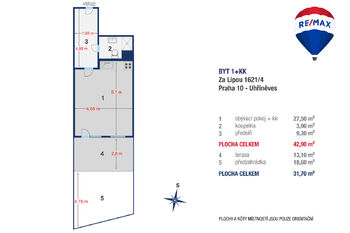 Pronájem bytu 1+kk v osobním vlastnictví 43 m², Praha 10 - Uhříněves