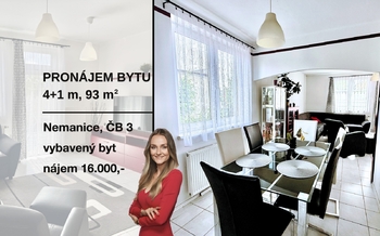 Pronájem bytu 4+kk v osobním vlastnictví 93 m², České Budějovice