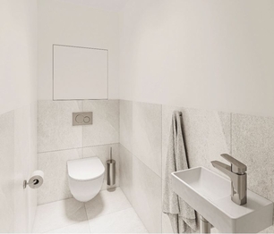 Vizualizace WC - Prodej bytu 3+kk v osobním vlastnictví 78 m², Brno