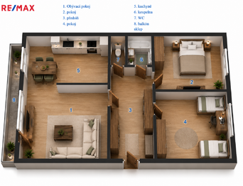 Pronájem bytu 3+1 v osobním vlastnictví 80 m², Mladá Boleslav