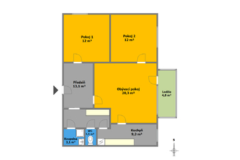 Prodej bytu 3+1 v osobním vlastnictví 71 m², Brno