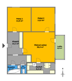 Prodej bytu 3+1 v osobním vlastnictví 71 m², Brno