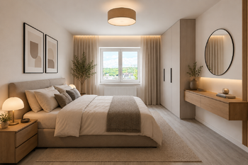 vizualizace ložnice - Prodej bytu 3+kk v osobním vlastnictví 69 m², Praha 5 - Radlice
