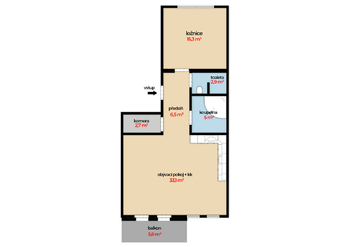 Prodej bytu 2+kk v osobním vlastnictví 72 m², Kamenice