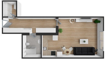 Pronájem bytu 1+kk v osobním vlastnictví 45 m², Plzeň
