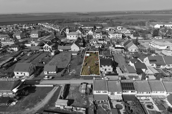snímek s vyznačením pozemku - Prodej pozemku 814 m², Pasohlávky