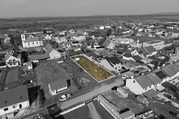 snímek s vyznačením pozemku - Prodej pozemku 814 m², Pasohlávky