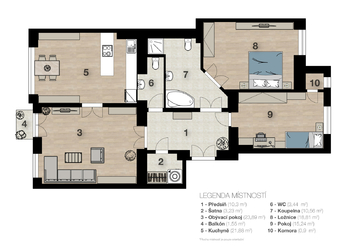 Pronájem bytu 3+1 v osobním vlastnictví 106 m², Praha 2 - Vinohrady