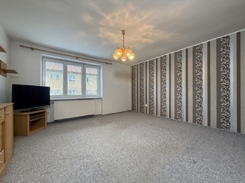 Obývací pokoj - Prodej bytu 3+1 v osobním vlastnictví 59 m², Staňkovice 