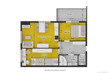 Pronájem bytu 3+kk v osobním vlastnictví 65 m², Holubice