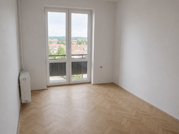 Obývací pokoj - současný stav - Prodej bytu 2+1 v osobním vlastnictví 45 m², Brno 