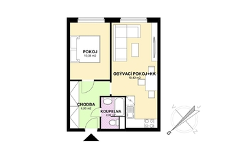 Pronájem bytu 2+kk v osobním vlastnictví 42 m², Praha 4 - Nusle