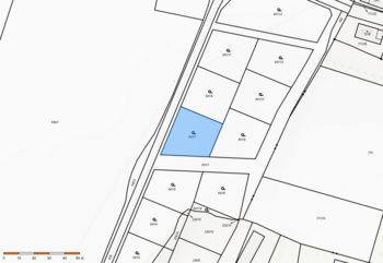 pohled na parcelu - Prodej pozemku 871 m², Benátky nad Jizerou