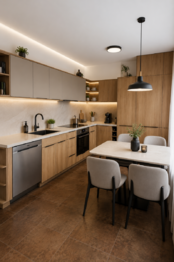 Vizualizace - Kuchyně - Prodej bytu 3+1 v osobním vlastnictví 87 m², Luhačovice