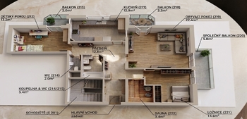 Prodej bytu 3+1 v osobním vlastnictví 87 m², Luhačovice