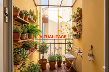 Vizualizace možného stavu balkónu - Prodej bytu 3+1 v osobním vlastnictví 84 m², Praha 4 - Nusle