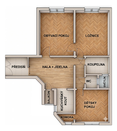 Prodej bytu 3+1 v osobním vlastnictví 84 m², Praha 4 - Nusle