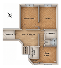 Prodej bytu 3+1 v osobním vlastnictví 84 m², Praha 4 - Nusle