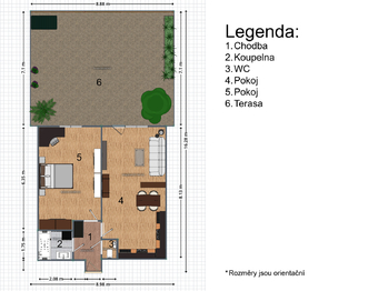 Pronájem bytu 2+kk v osobním vlastnictví 65 m², Brno