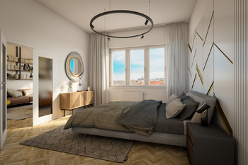 vizualizace 2. pokoj - Prodej bytu 2+1 v osobním vlastnictví 95 m², Praha 6 - Bubeneč