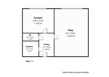Prodej bytu 1+1 v osobním vlastnictví 40 m², Blansko