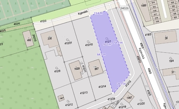 Prodej pozemku 922 m², Pardubice