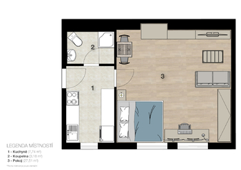Prodej bytu 2+kk v osobním vlastnictví 38 m², Liberec