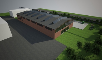 Vizualizace exteriér  - Pronájem kancelářských prostor 1247 m², Ostrava