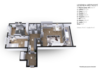 Prodej bytu 3+kk v osobním vlastnictví 86 m², Praha 5 - Stodůlky