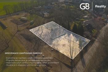 Popis pozemku  - Prodej pozemku 1670 m², Hřebeč