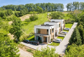 Vizualizace výstavby řadových  domů - Prodej pozemku 1670 m², Hřebeč 