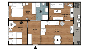 Pronájem bytu 3+1 v osobním vlastnictví 60 m², Praha 4 - Nusle