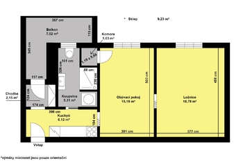 Pronájem bytu 2+1 v osobním vlastnictví 50 m², Kolín