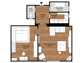 Prodej bytu 2+kk v družstevním vlastnictví 56 m², Praha 2 - Vinohrady