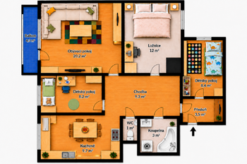 Prodej bytu 4+1 v osobním vlastnictví 80 m², Brno