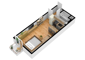 Prodej bytu 1+kk v osobním vlastnictví 29 m², Hradec Králové