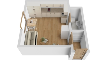Pronájem bytu 1+kk v osobním vlastnictví 21 m², Hradec Králové