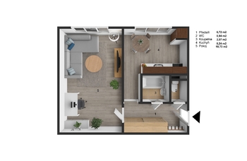 Prodej bytu 1+1 v osobním vlastnictví 37 m², Ostrava