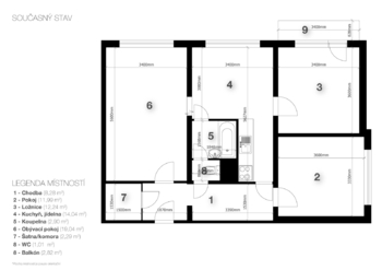 Prodej bytu 3+1 v osobním vlastnictví 73 m², Praha 4 - Braník