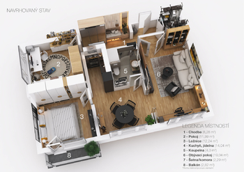 Prodej bytu 3+1 v osobním vlastnictví 73 m², Praha 4 - Braník