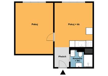 Pronájem bytu 1+1 v osobním vlastnictví 35 m², Žatec