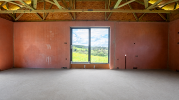 Výhled z obývacího pokoje a kuchyně  - Prodej domu 130 m², Prosenická Lhota