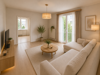 vizualizace obývací pokoj - Prodej bytu 3+1 v družstevním vlastnictví 65 m², Prachatice