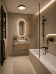 vizualizace koupelna  - Prodej bytu 3+1 v družstevním vlastnictví 65 m², Prachatice
