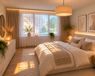vizualizace ložnice - Prodej bytu 3+1 v družstevním vlastnictví 65 m², Prachatice
