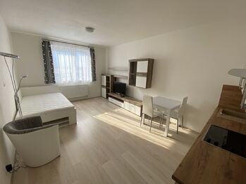 pokoj s kuchyňským koutem - Pronájem bytu 1+kk v osobním vlastnictví 29 m², Plzeň 