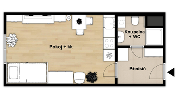 Pronájem bytu 1+kk v osobním vlastnictví 29 m², Plzeň