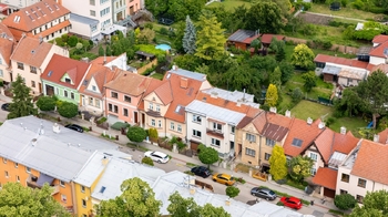 Pohled na zástavbu shora - Prodej domu 244 m², Kroměříž