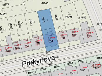 Náhled z katastru nemovitosti - Prodej domu 244 m², Kroměříž